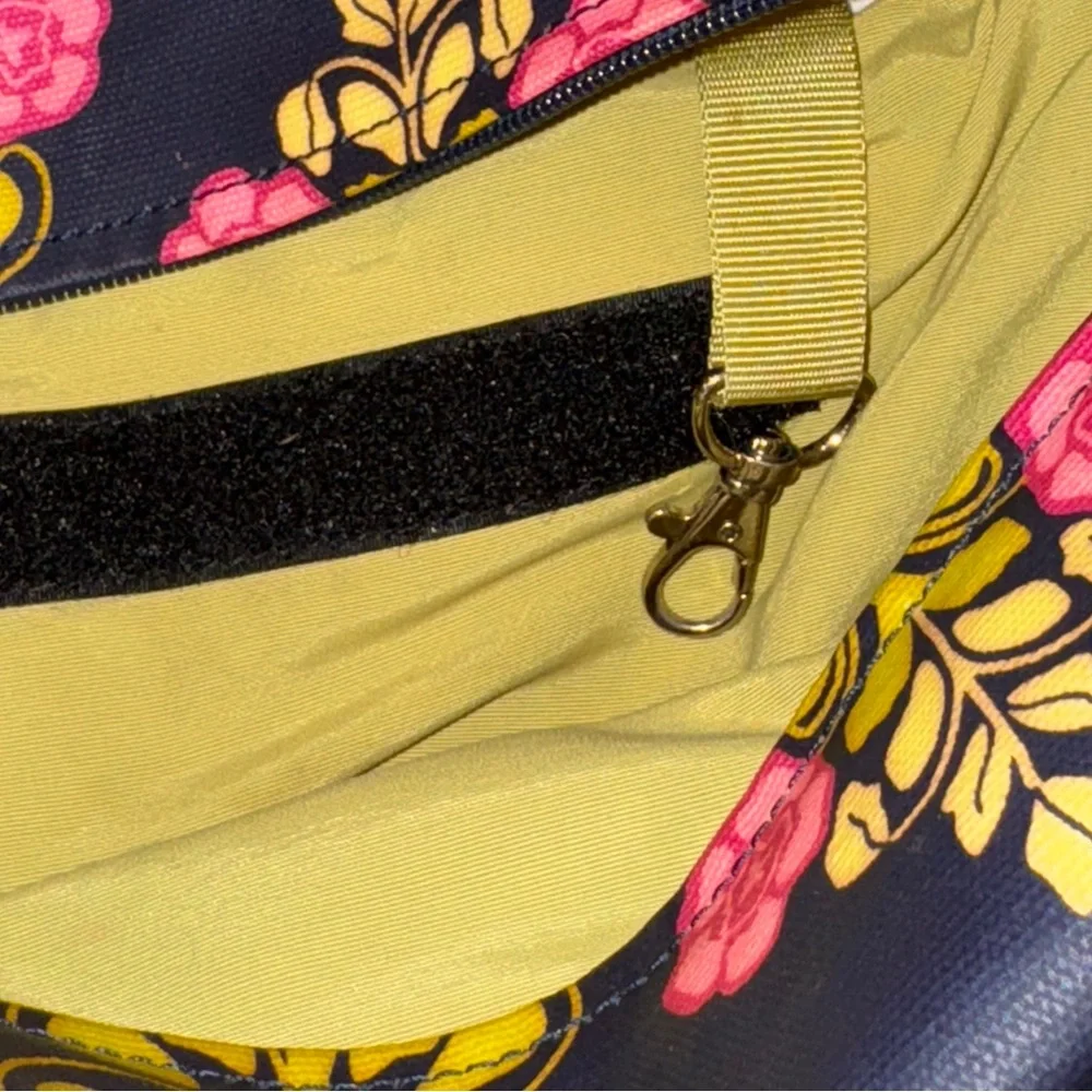 Petunia Pickle Bottom Seville Navy Floral Boxy Backpack Diaper Bag with Pad